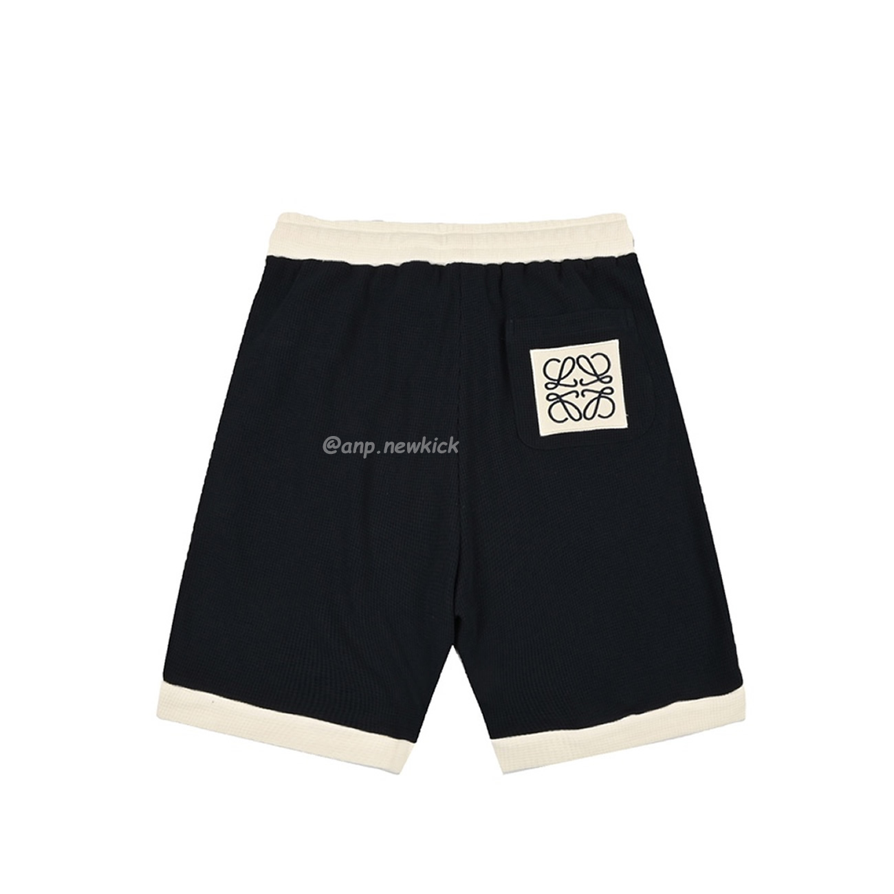 Loewe 24ss Embroidered Logo Color Blocking Waffle Shorts (3) - newkick.vip